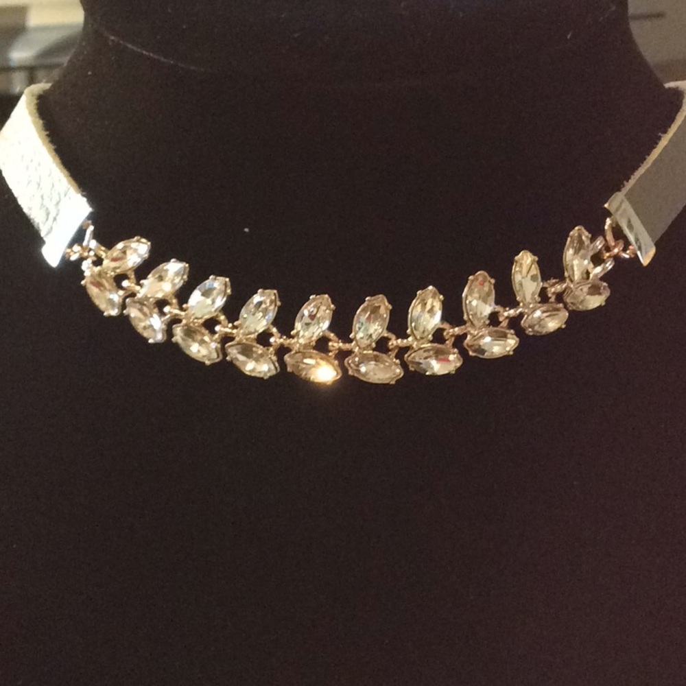 Bella Jack Crystal Leif  Suede Choker